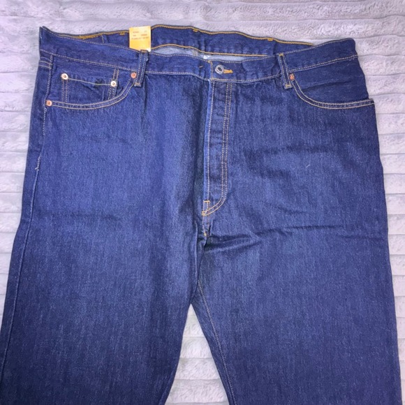 Levi's 501XX Original Fit Jeans Preshrunk Dark Wash Straight Leg 44x30 DEADSTOCK - Picture 5 of 14
